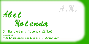 abel molenda business card